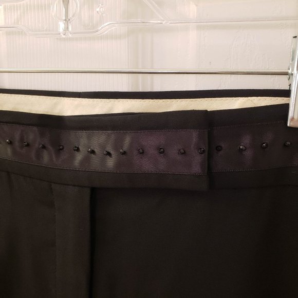 NWOT Theory Tuxedo Pants Studs Rhinestones Black - Picture 3 of 8